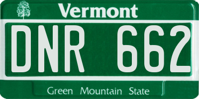 VT license plate DNR662