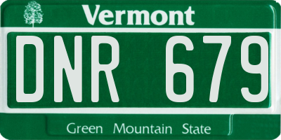 VT license plate DNR679