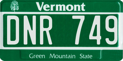 VT license plate DNR749