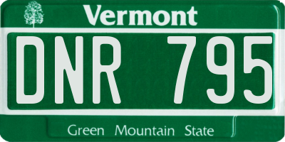 VT license plate DNR795