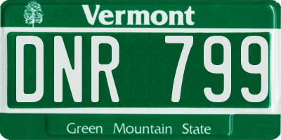 VT license plate DNR799