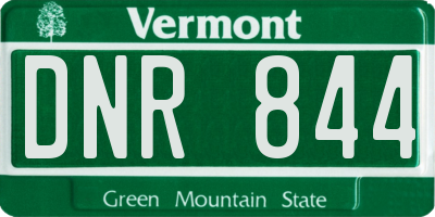 VT license plate DNR844