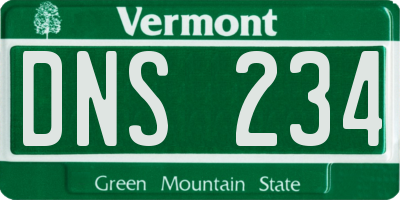 VT license plate DNS234