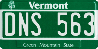 VT license plate DNS563