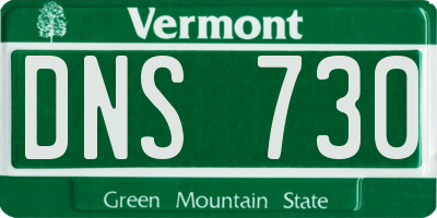 VT license plate DNS730