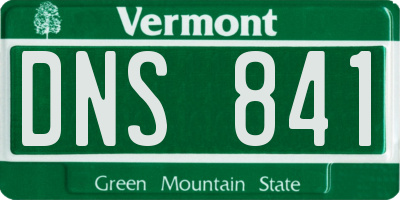 VT license plate DNS841