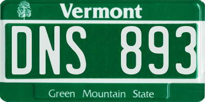 VT license plate DNS893