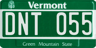 VT license plate DNT055