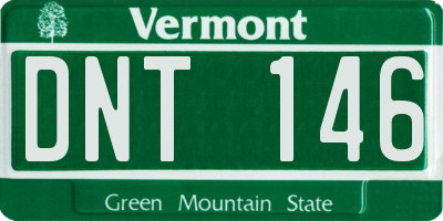 VT license plate DNT146