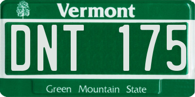 VT license plate DNT175
