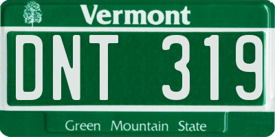 VT license plate DNT319