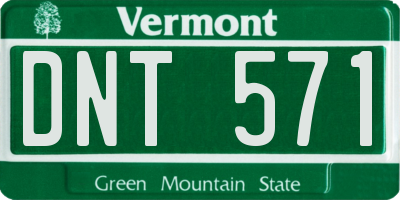 VT license plate DNT571