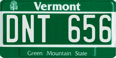 VT license plate DNT656