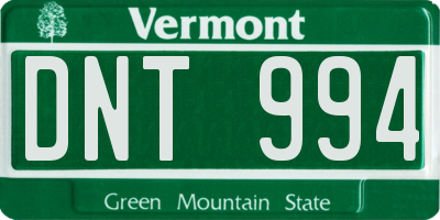 VT license plate DNT994