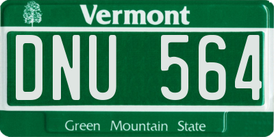 VT license plate DNU564