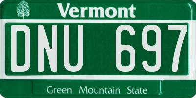 VT license plate DNU697