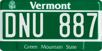 VT license plate DNU887