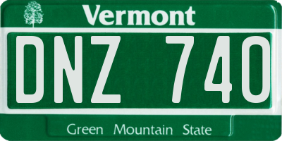 VT license plate DNZ740