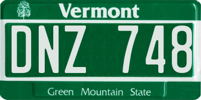 VT license plate DNZ748