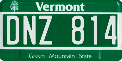 VT license plate DNZ814