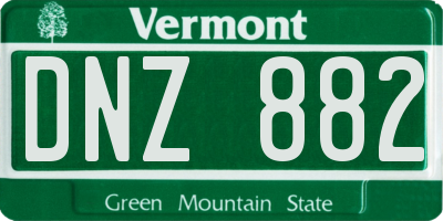 VT license plate DNZ882