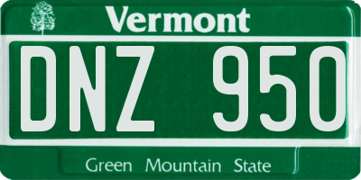 VT license plate DNZ950
