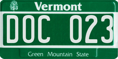 VT license plate DOC023