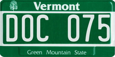VT license plate DOC075