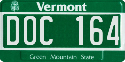 VT license plate DOC164