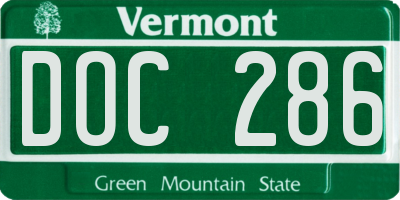 VT license plate DOC286