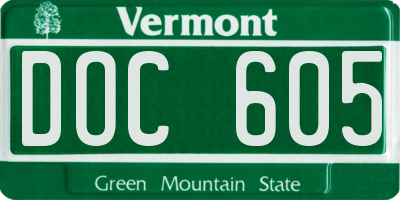 VT license plate DOC605