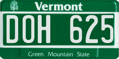VT license plate DOH625
