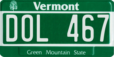 VT license plate DOL467