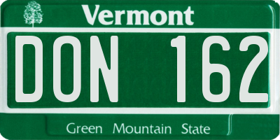 VT license plate DON162