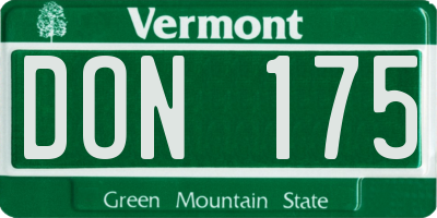 VT license plate DON175
