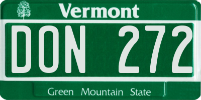 VT license plate DON272