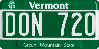 VT license plate DON720