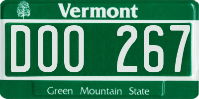 VT license plate DOO267