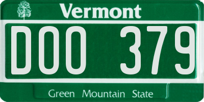 VT license plate DOO379
