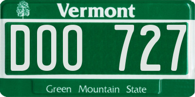 VT license plate DOO727