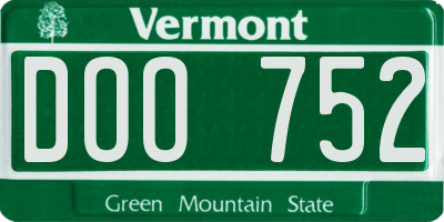 VT license plate DOO752