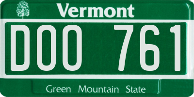 VT license plate DOO761