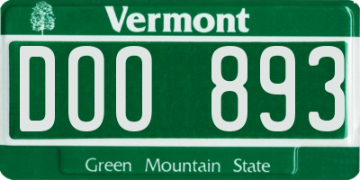 VT license plate DOO893
