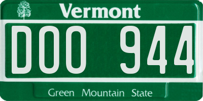 VT license plate DOO944