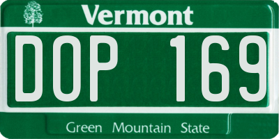 VT license plate DOP169