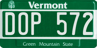 VT license plate DOP572