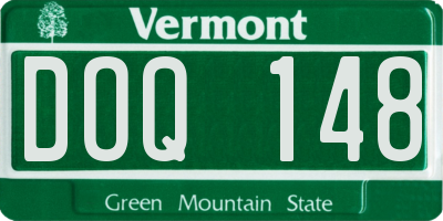 VT license plate DOQ148