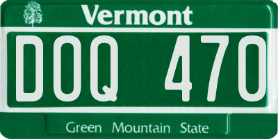 VT license plate DOQ470
