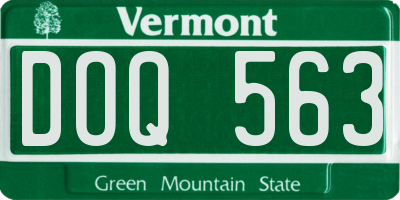 VT license plate DOQ563