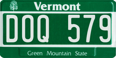 VT license plate DOQ579
